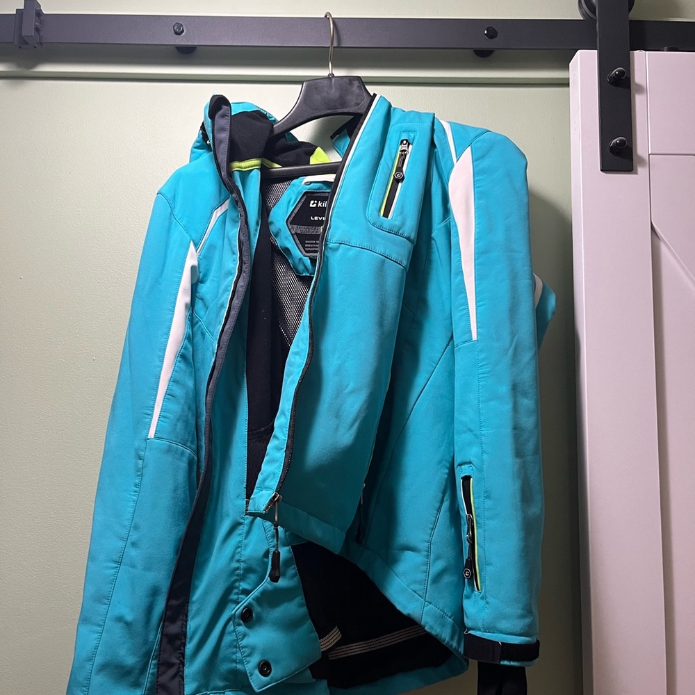 Killtec Teal Blue Green Waterproof Windproof Snowboard Ski Jacket Coat